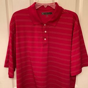 Pebble Beach Mens Polo Performance lSize XL Stripe Golf Polo
